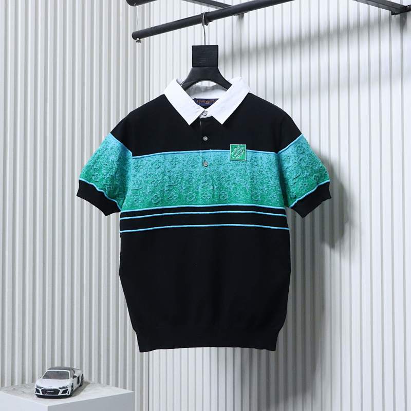 LOUIS VUITTON 25SS Monogram Jacquard Gradient Monogram Gradient Short Sleeve Polo Shirt