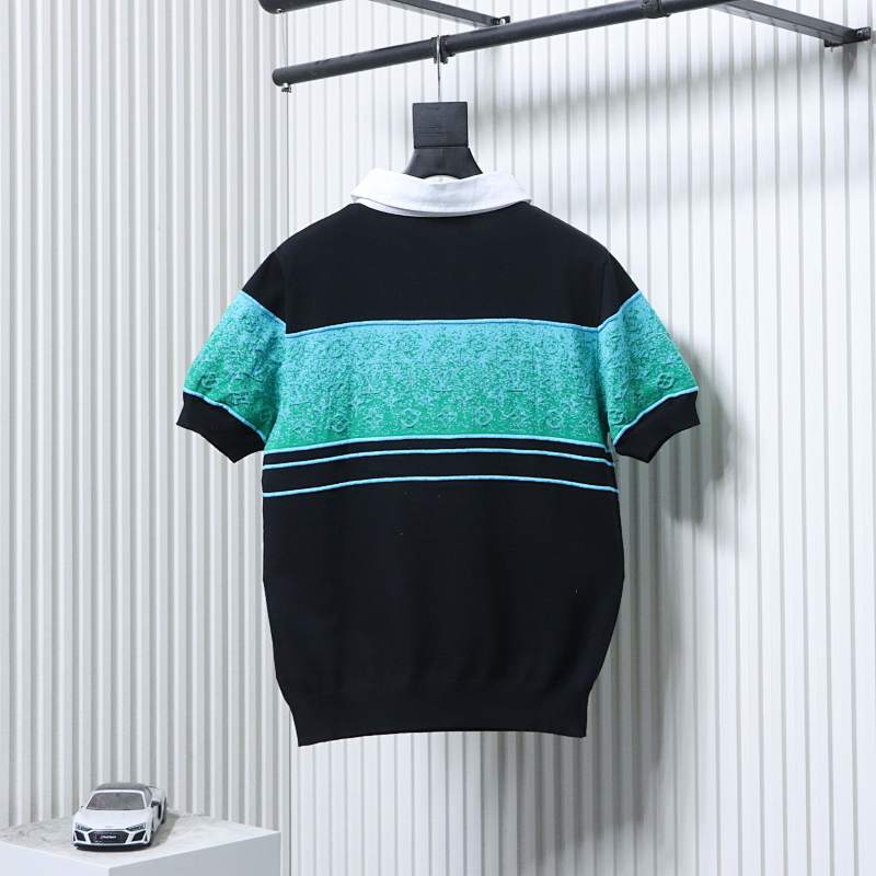LOUIS VUITTON 25SS Monogram Jacquard Gradient Monogram Gradient Short Sleeve Polo Shirt