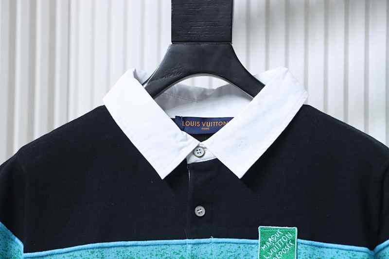 LOUIS VUITTON 25SS Monogram Jacquard Gradient Monogram Gradient Short Sleeve Polo Shirt