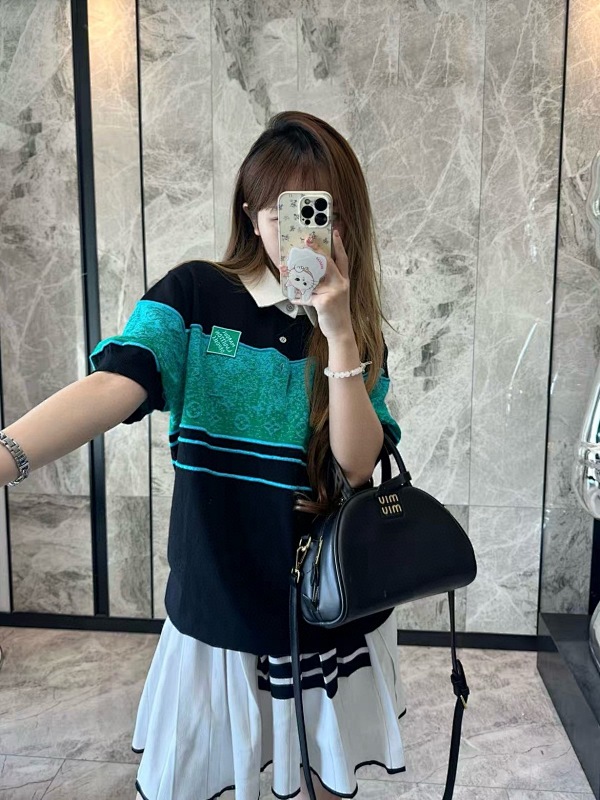 LOUIS VUITTON 25SS Monogram Jacquard Gradient Monogram Gradient Short Sleeve Polo Shirt