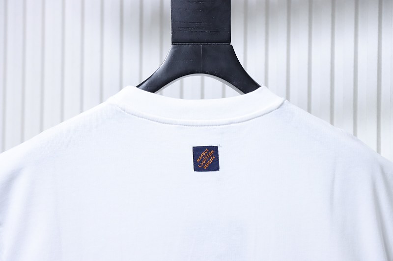 LOUIS VUITTON 25SS Print White Beige Short Sleeve T-Shirt