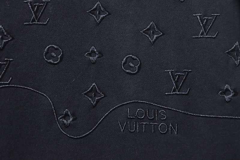 LOUIS VUITTON 26FW Tonal Pattern Monogram Hem Embroidery Gradient Short Sleeve T-Shirt