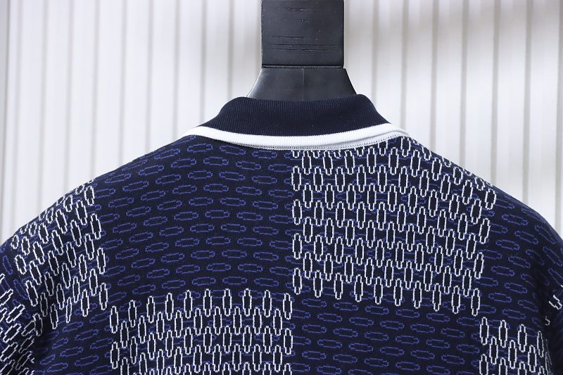 LOUIS VUITTON 26SS Checkerboard Blue Short Sleeve T-Shirt