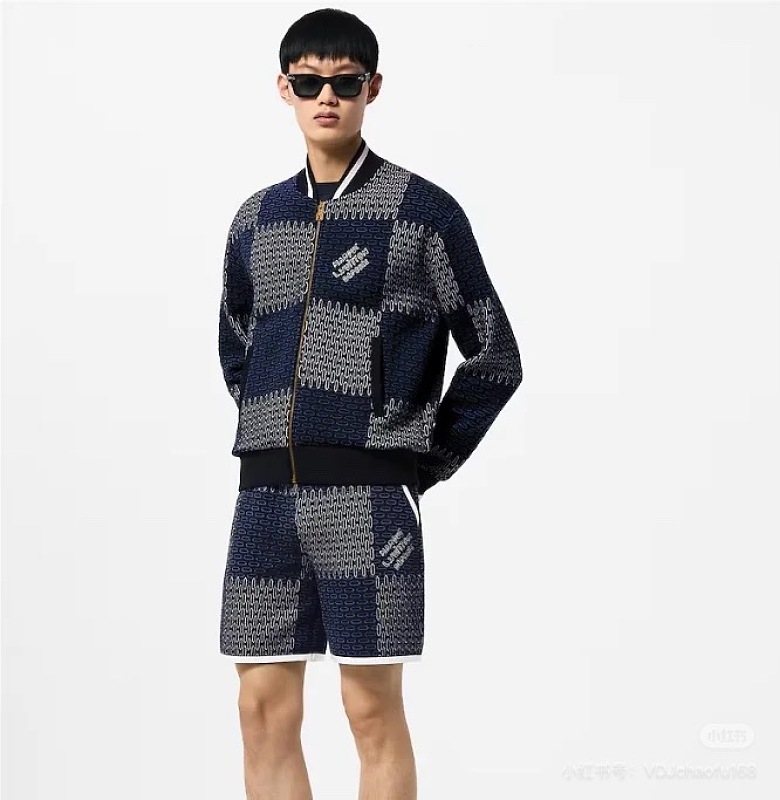 LOUIS VUITTON 26SS Checkerboard Blue Short Sleeve T-Shirt