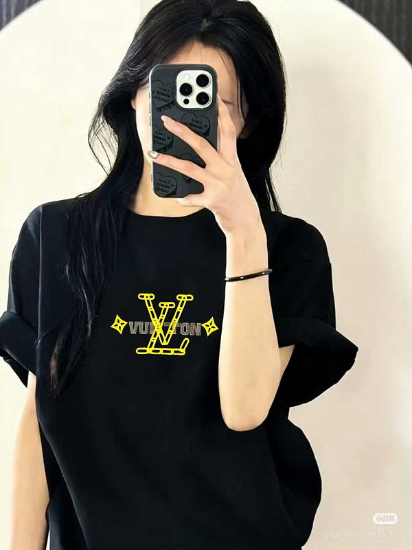 LOUIS VUITTON 26SS Clover Letter Logo Short Sleeve T-Shirt Style 1