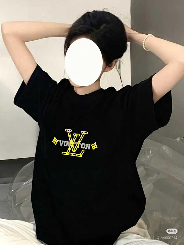 LOUIS VUITTON 26SS Clover Letter Logo Short Sleeve T-Shirt Style 1