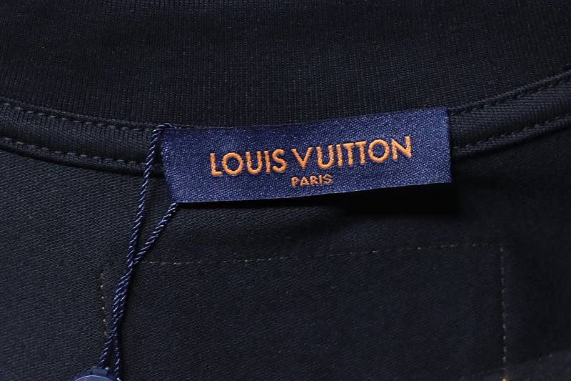 LOUIS VUITTON 26SS Clover Star Flower Print Back Black Short Sleeve T-Shirt