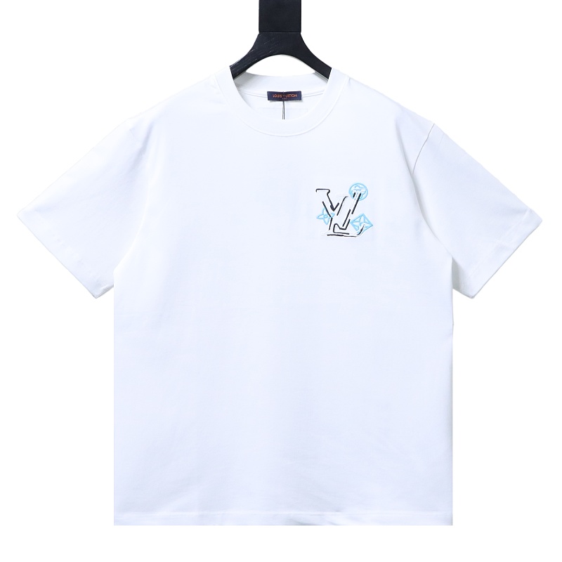 LOUIS VUITTON 26SS Clover Star Flower Print Back White Short Sleeve T-Shirt