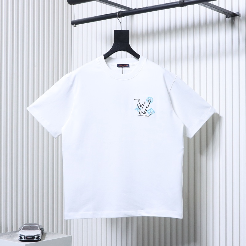 LOUIS VUITTON 26SS Clover Star Flower Print Back White Short Sleeve T-Shirt