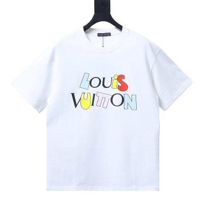 LOUIS VUITTON 26SS Color Letter Letter Short Sleeve T-Shirt 01