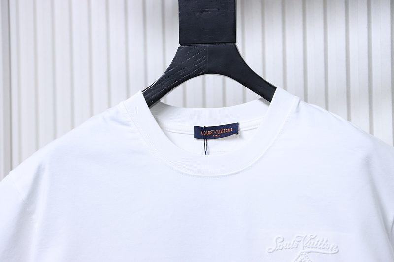 LOUIS VUITTON 26SS Embroidery Back Crew Neck Black Short Sleeve T-Shirt
