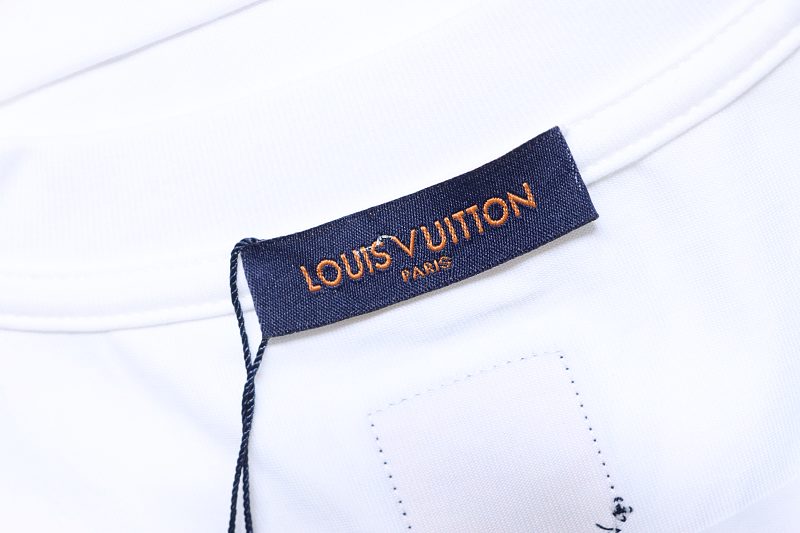 LOUIS VUITTON 26SS Embroidery Back Crew Neck Black Short Sleeve T-Shirt