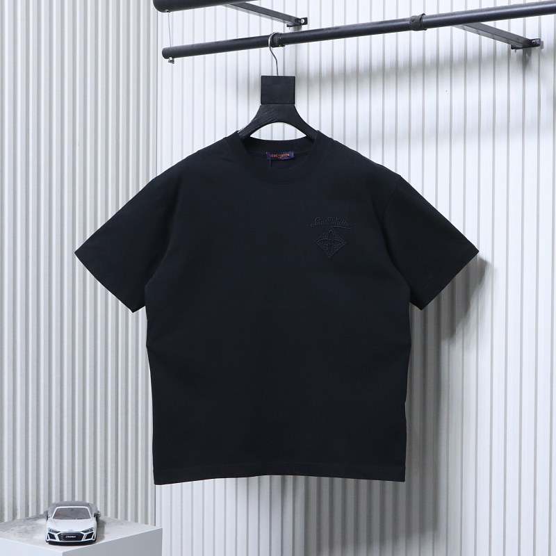 LOUIS VUITTON 26SS Embroidery Back Crew Neck White Short Sleeve T-Shirt