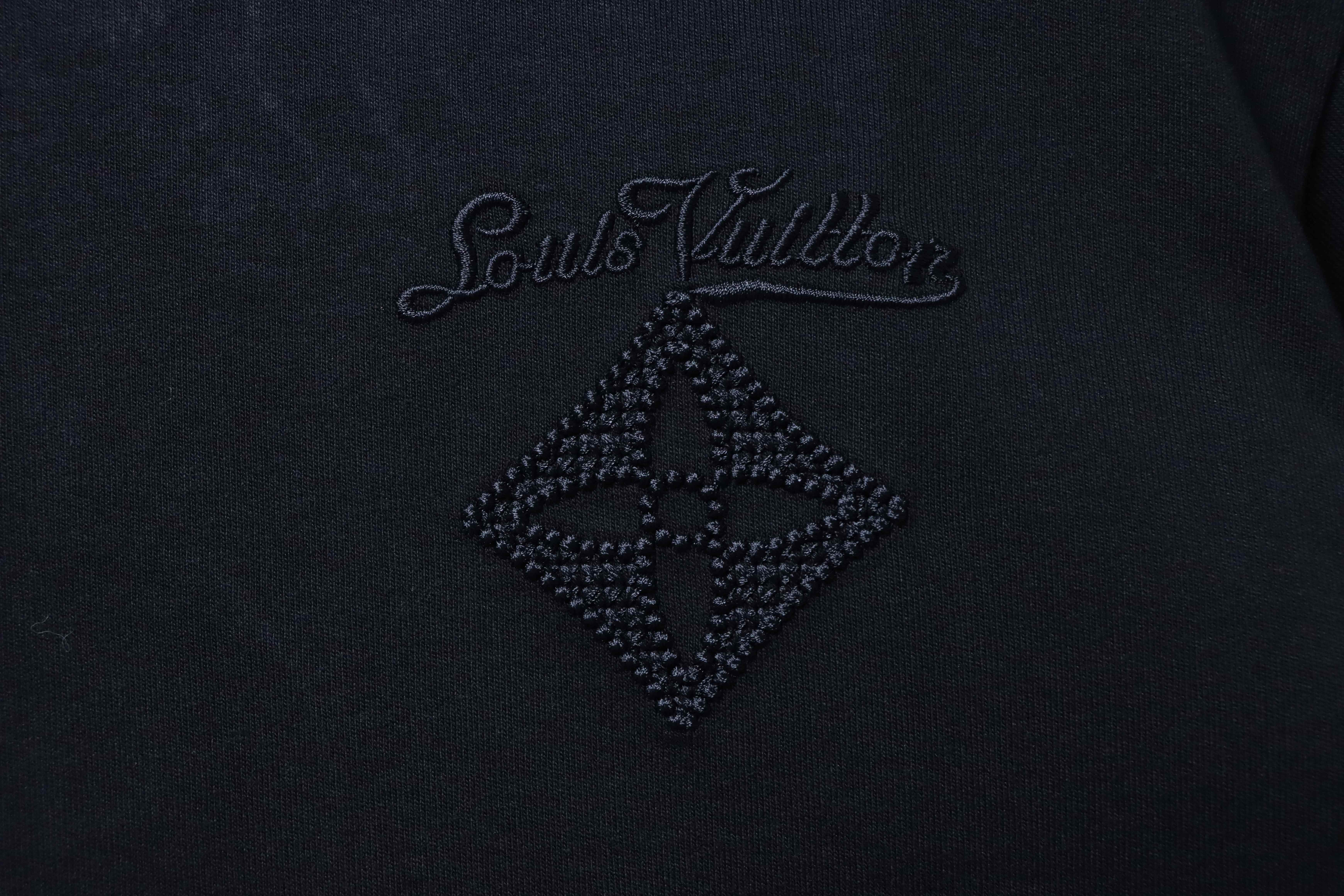 LOUIS VUITTON 26SS Embroidery Back Crew Neck White Short Sleeve T-Shirt
