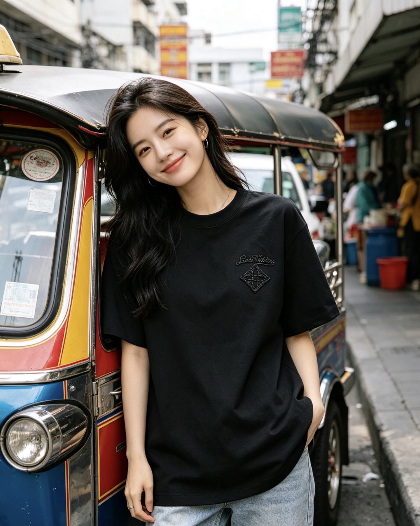LOUIS VUITTON 26SS Embroidery Back Crew Neck White Short Sleeve T-Shirt