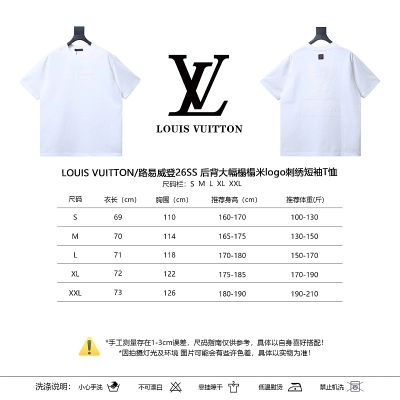 LOUIS VUITTON 26SS Embroidery Back Logo Black Short Sleeve T-Shirt 02