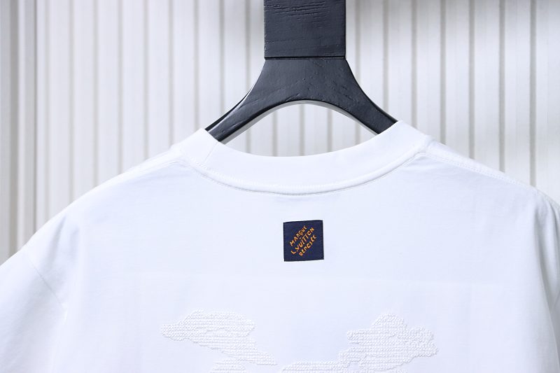 LOUIS VUITTON 26SS Embroidery Back Logo Black Short Sleeve T-Shirt
