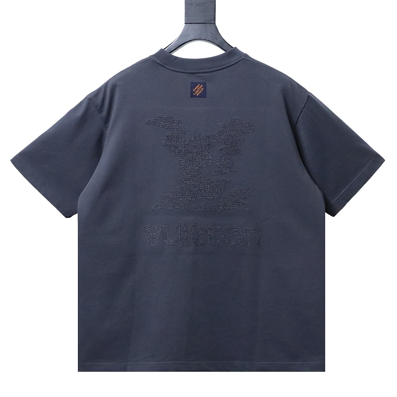 LOUIS VUITTON 26SS Embroidery Back Logo Gray Short Sleeve T-Shirt