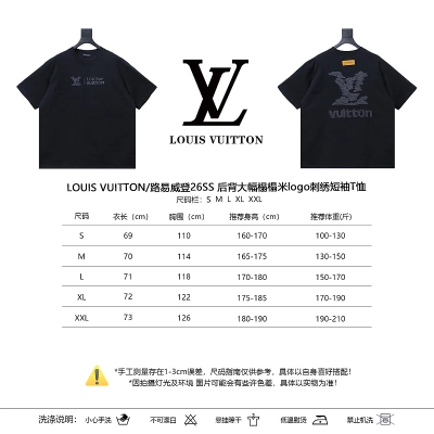LOUIS VUITTON 26SS Embroidery Back Logo White Short Sleeve T-Shirt 02