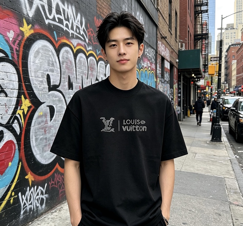LOUIS VUITTON 26SS Embroidery Back Logo White Short Sleeve T-Shirt