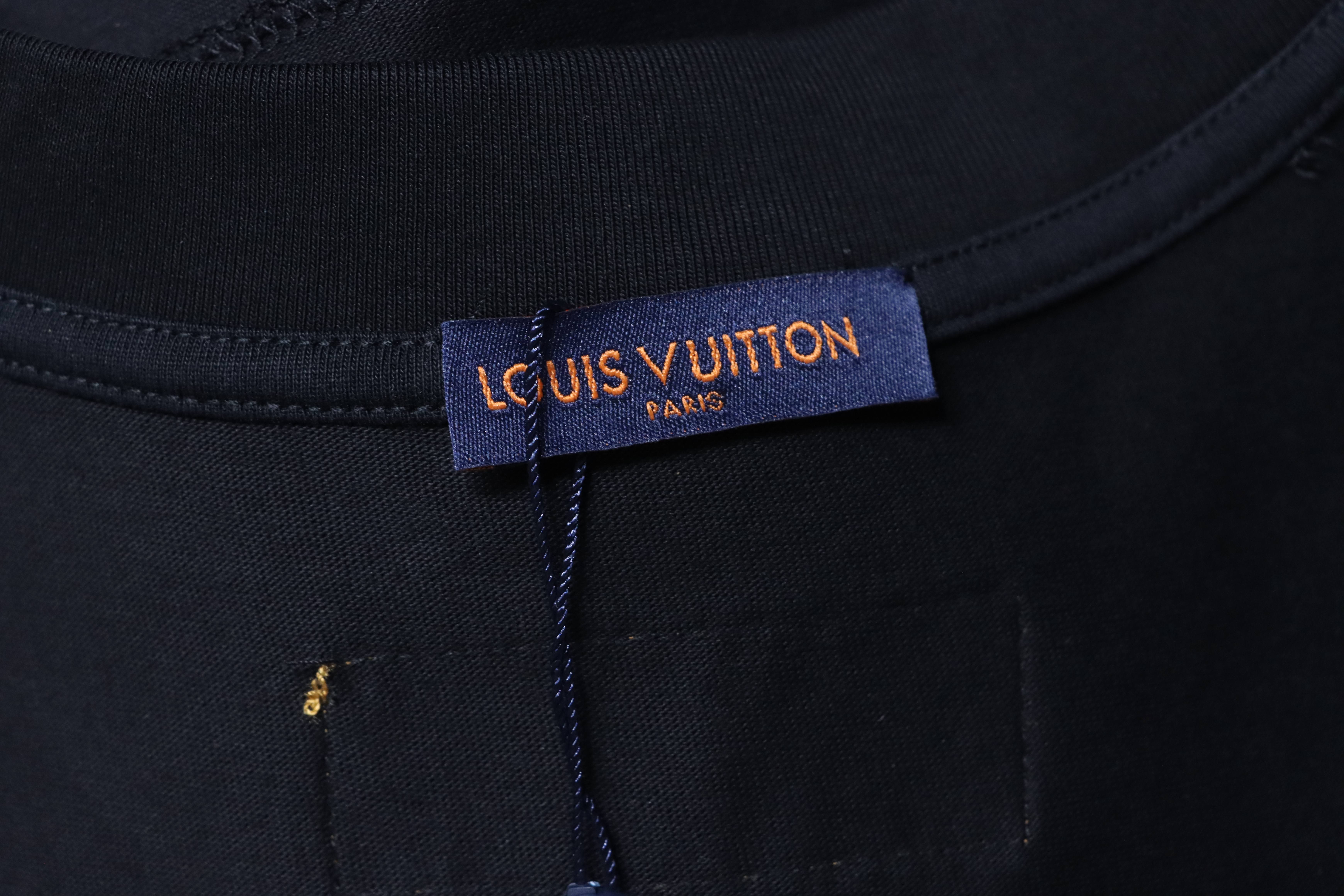 LOUIS VUITTON 26SS Embroidery Back Logo White Short Sleeve T-Shirt