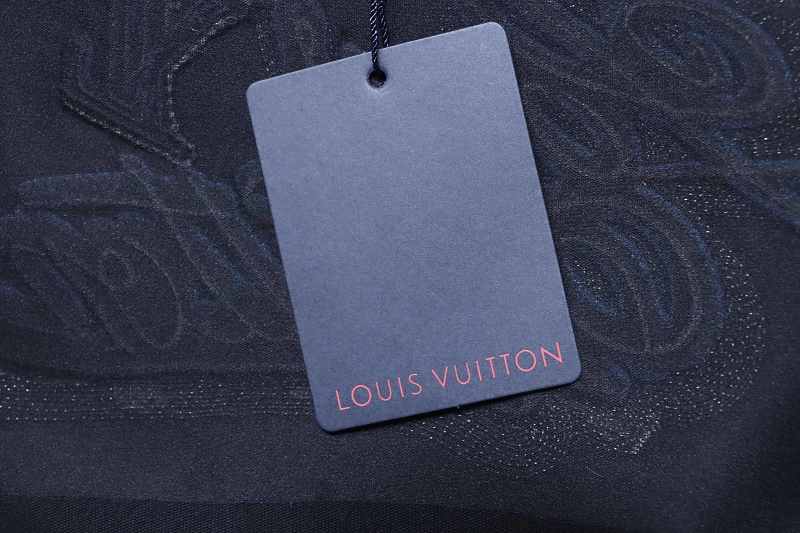 LOUIS VUITTON 26SS Embroidery Chest Crew Neck Denim Logo White Short Sleeve T-Shirt