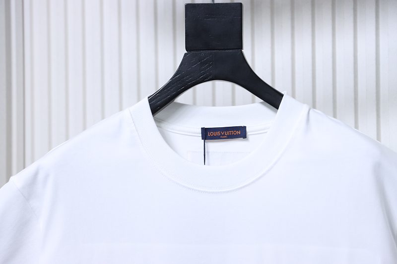 LOUIS VUITTON 26SS Embroidery Crew Neck Logo Black Short Sleeve T-Shirt