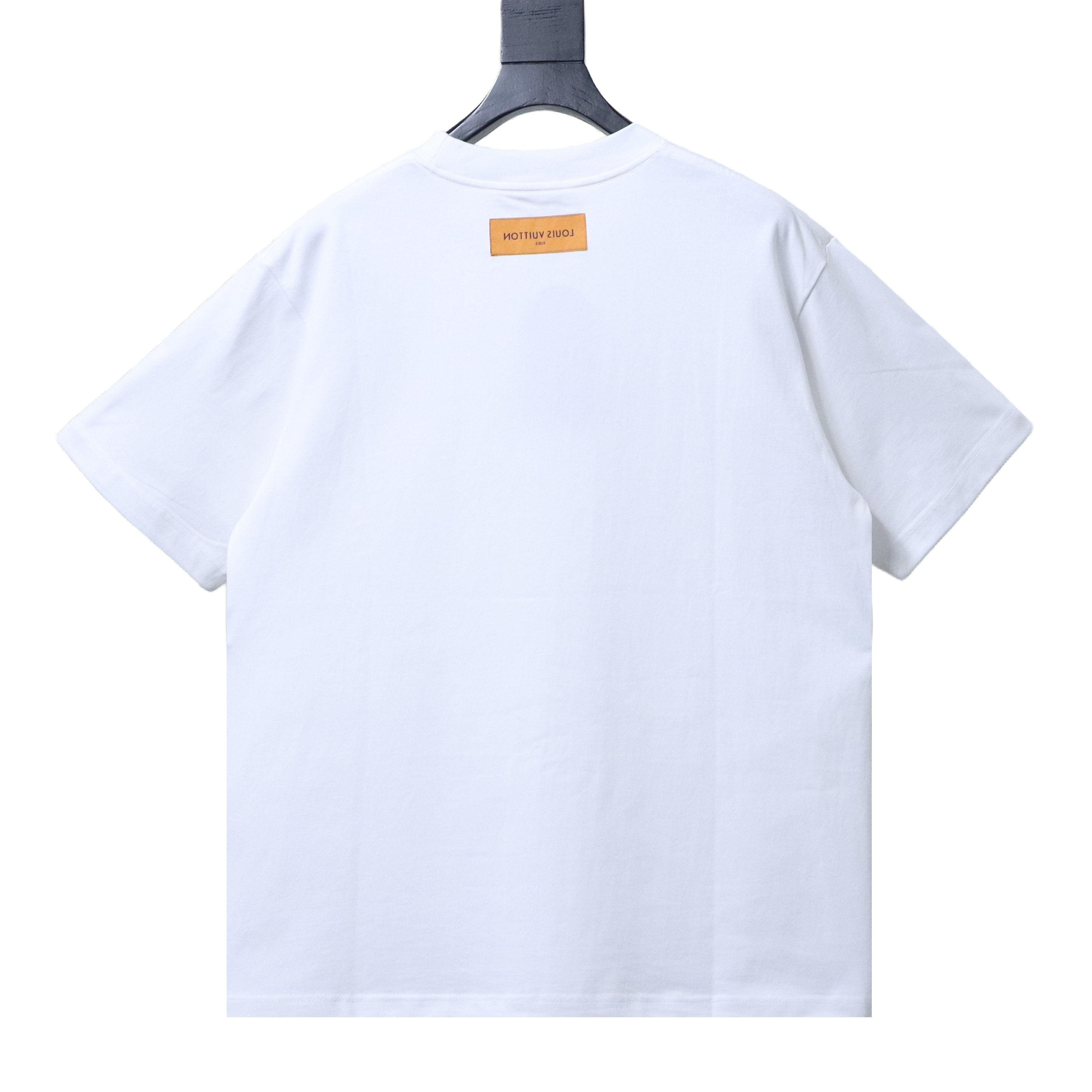 LOUIS VUITTON 26SS Embroidery Crew Neck Logo Black Short Sleeve T-Shirt
