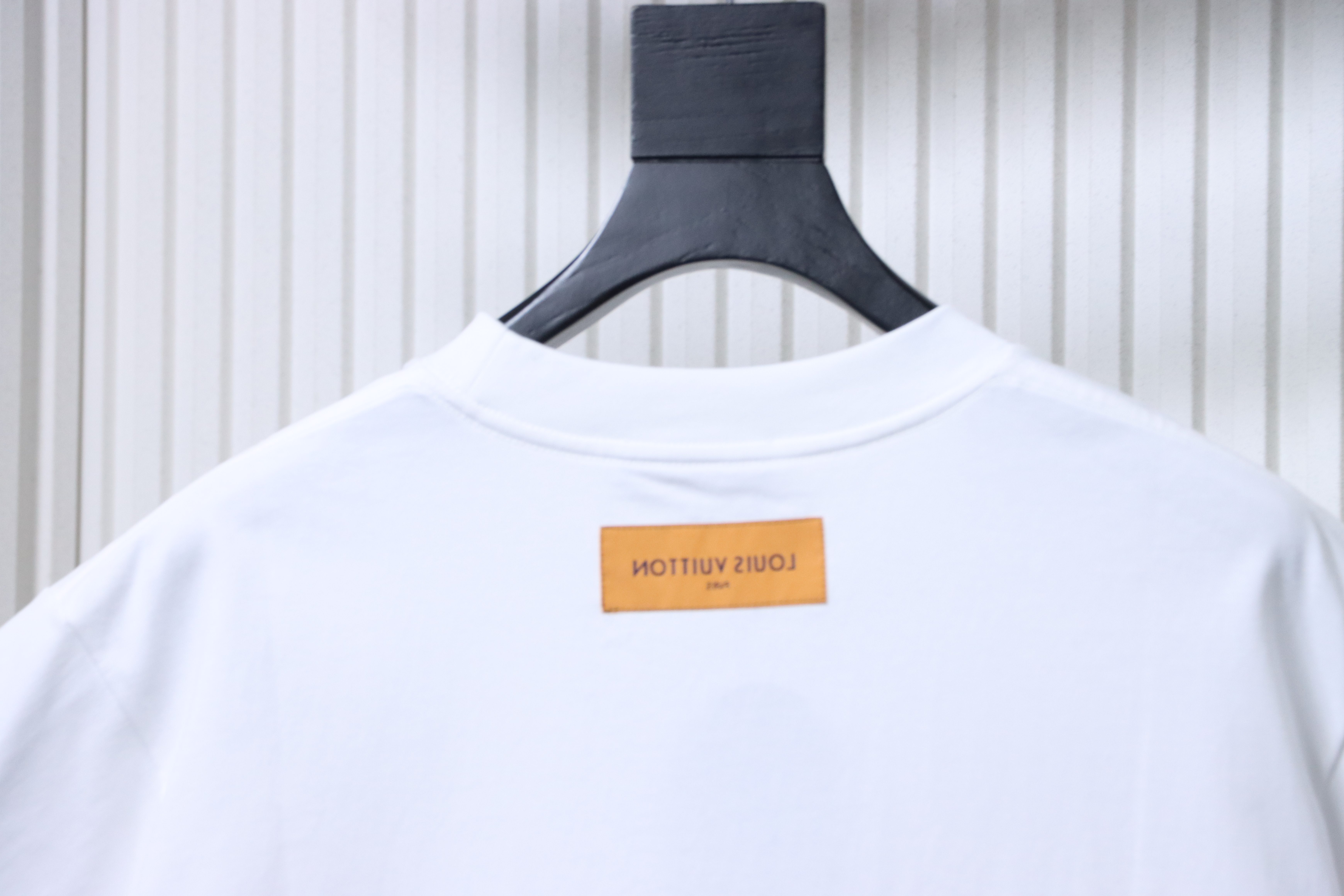 LOUIS VUITTON 26SS Embroidery Crew Neck Logo Black Short Sleeve T-Shirt