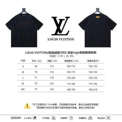 LOUIS VUITTON 26SS Embroidery Crew Neck Logo White Short Sleeve T-Shirt 02
