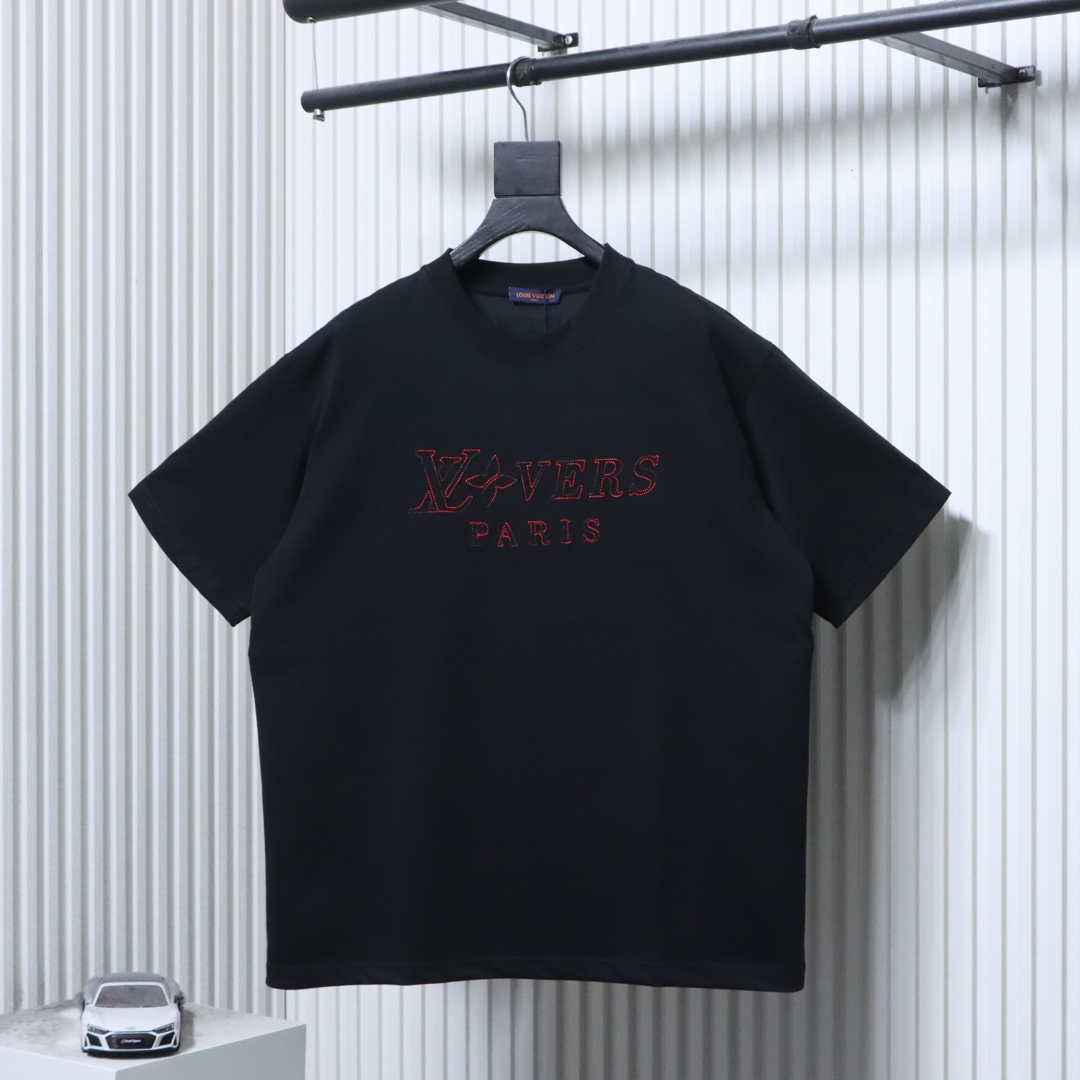 LOUIS VUITTON 26SS Embroidery Crew Neck Logo White Short Sleeve T-Shirt