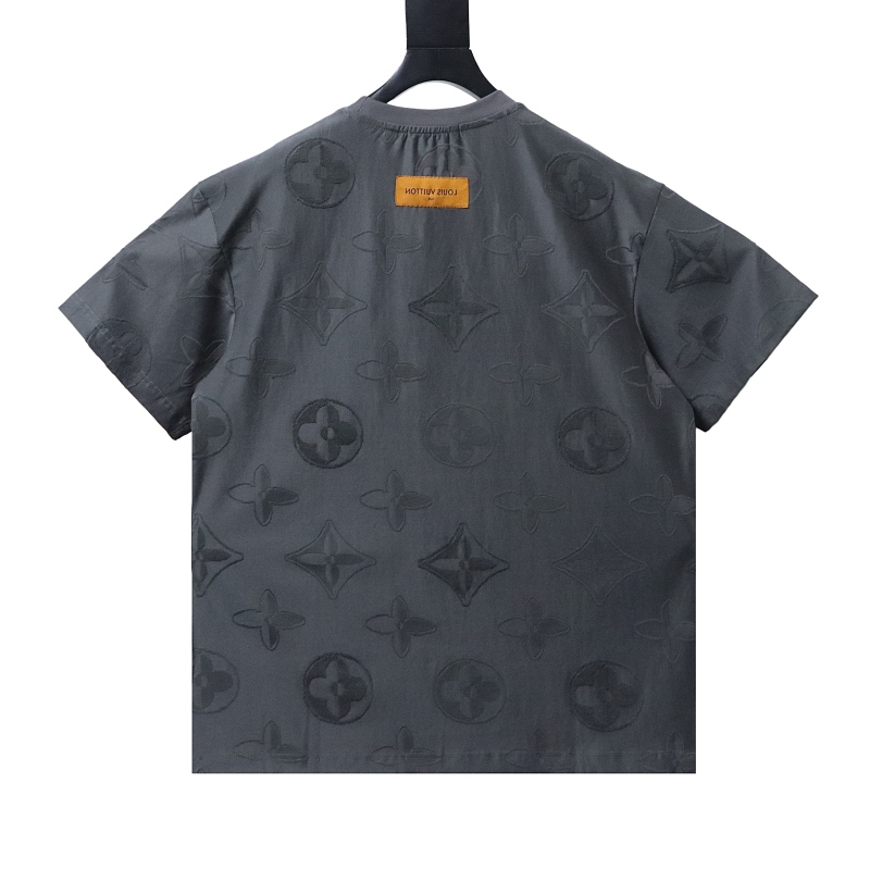 LOUIS VUITTON 26SS Full Monogram Jacquard Black Gray Short Sleeve T-Shirt