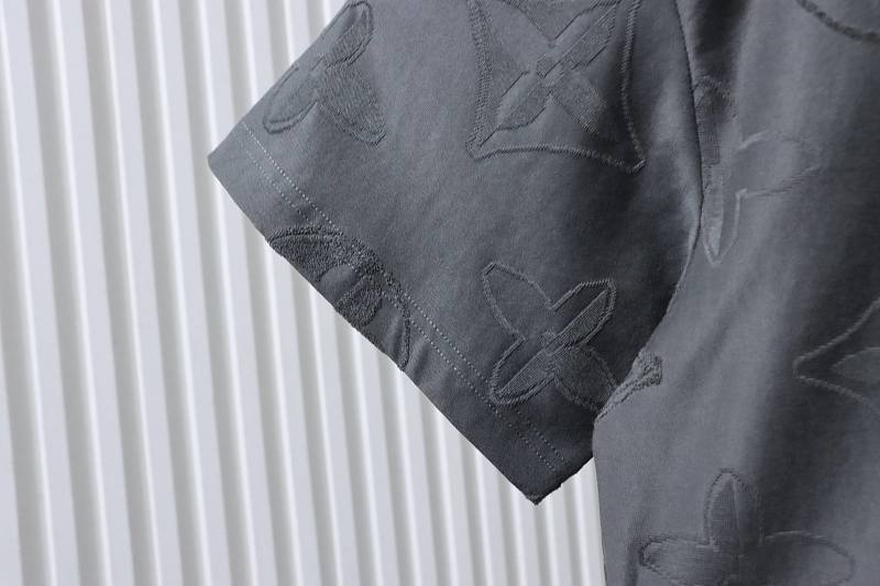 LOUIS VUITTON 26SS Full Monogram Jacquard Black Gray Short Sleeve T-Shirt