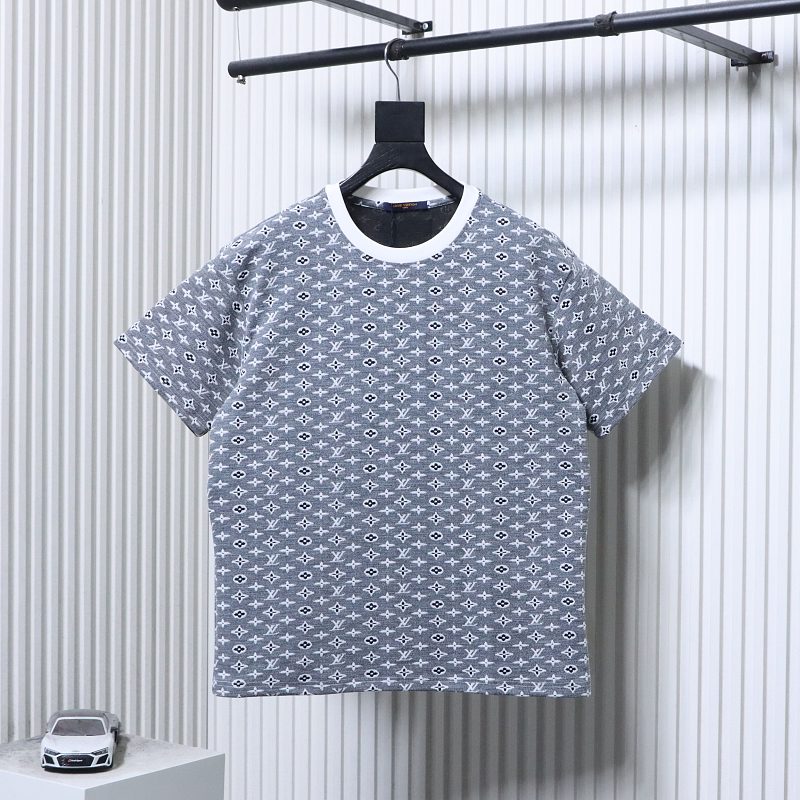 LOUIS VUITTON 26SS Full Monogram Jacquard Black White Short Sleeve T-Shirt