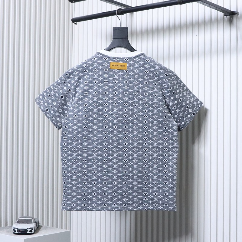 LOUIS VUITTON 26SS Full Monogram Jacquard Black White Short Sleeve T-Shirt