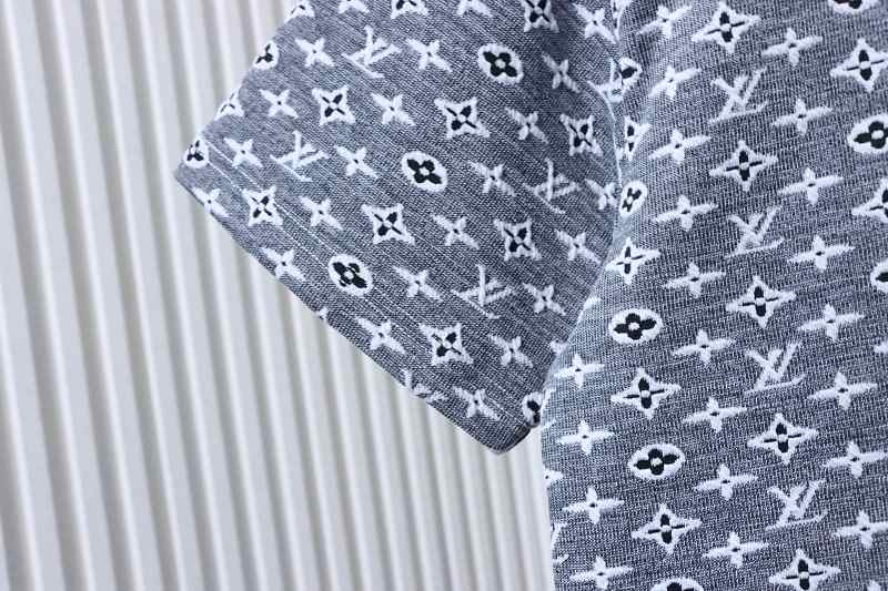 LOUIS VUITTON 26SS Full Monogram Jacquard Black White Short Sleeve T-Shirt