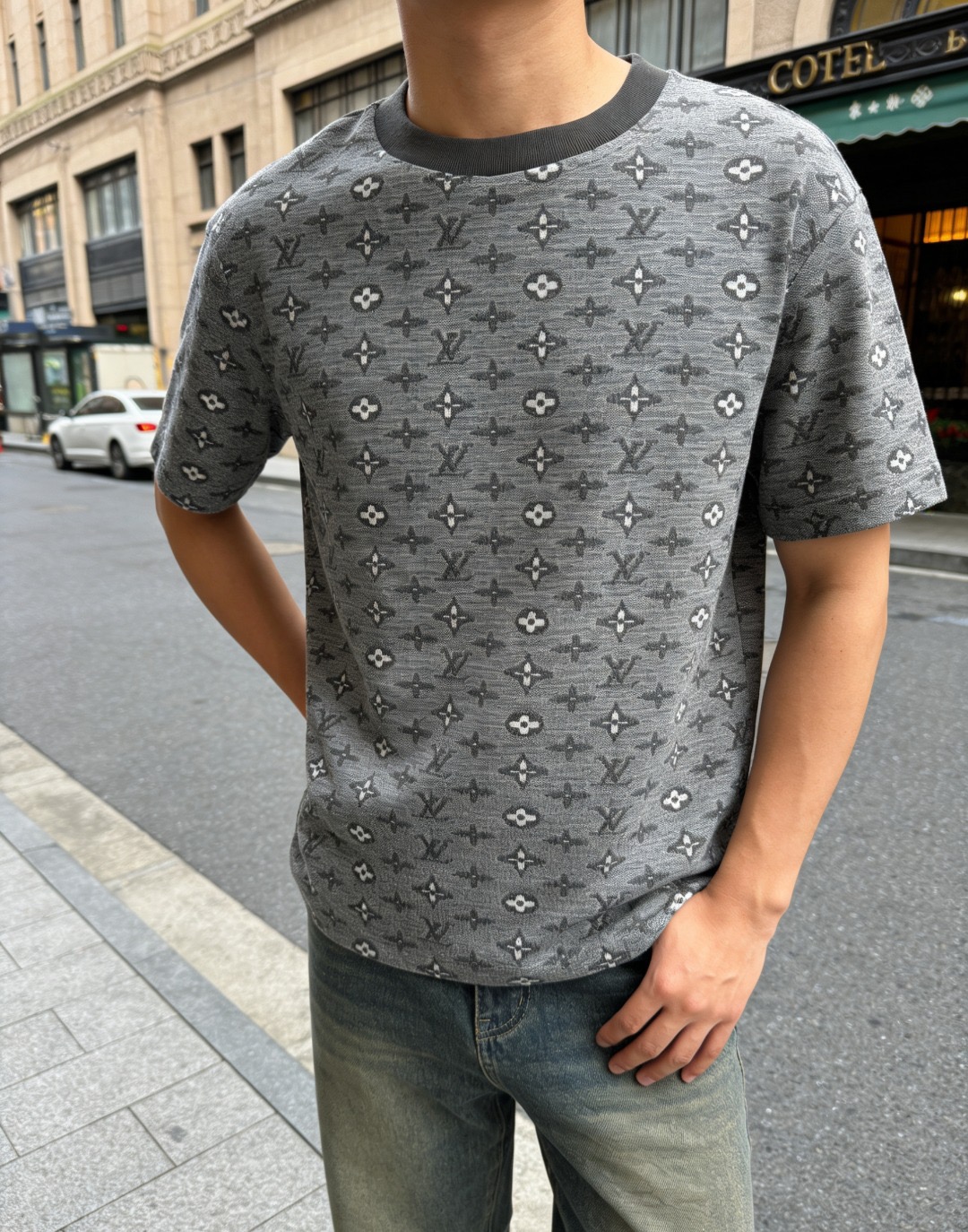 LOUIS VUITTON 26SS Full Monogram Jacquard Short Sleeve T-Shirt Style 2