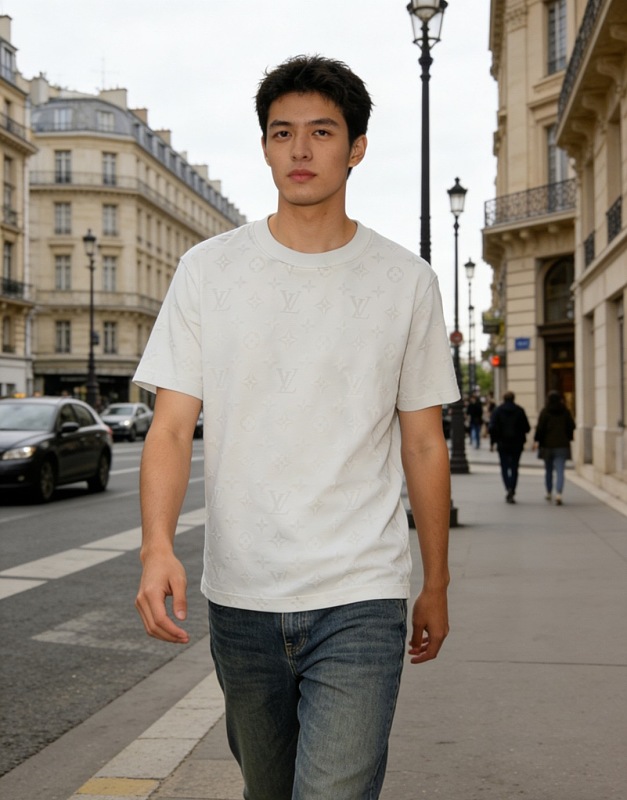 LOUIS VUITTON 26SS Full Monogram Jacquard Short Sleeve T-Shirt Style 4