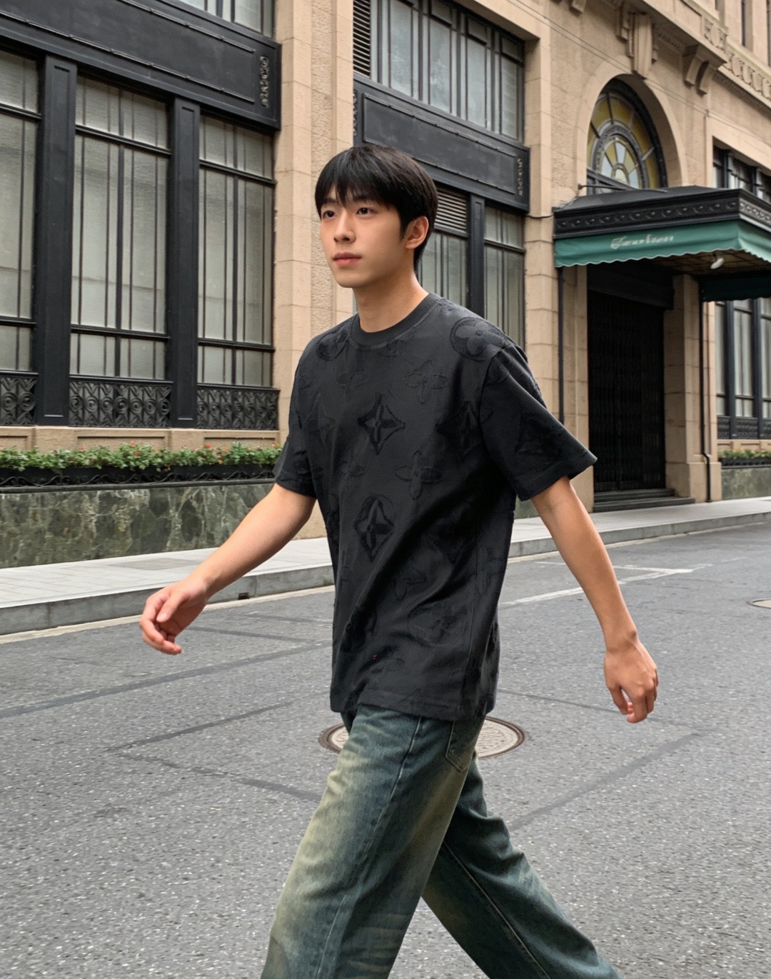 LOUIS VUITTON 26SS Full Monogram Jacquard Short Sleeve T-Shirt Style 6