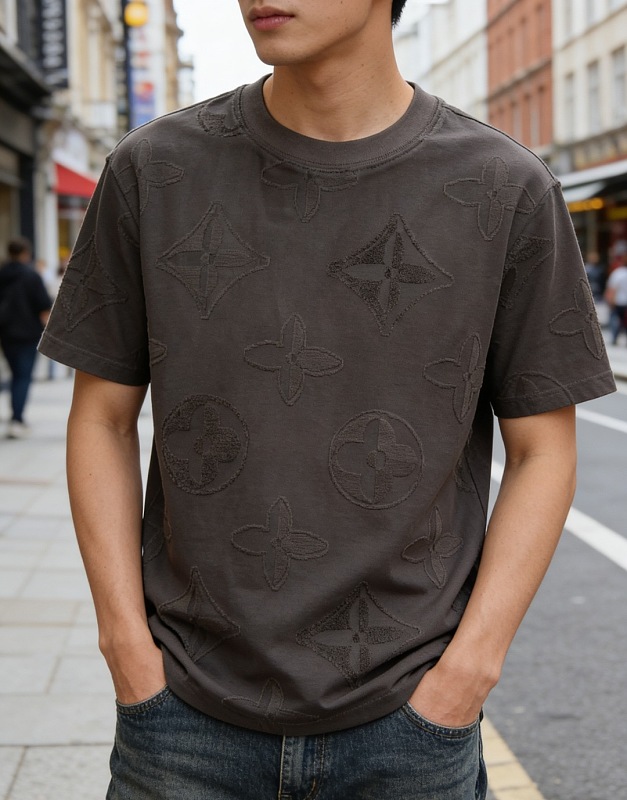 LOUIS VUITTON 26SS Full Monogram Jacquard Short Sleeve T-Shirt Style 7