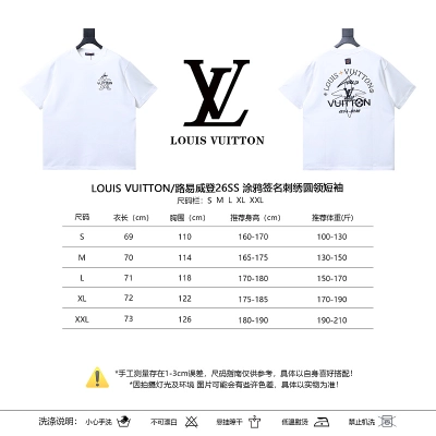 LOUIS VUITTON 26SS Graffiti Embroidery Crew Neck Black Short Sleeve T-Shirt 02