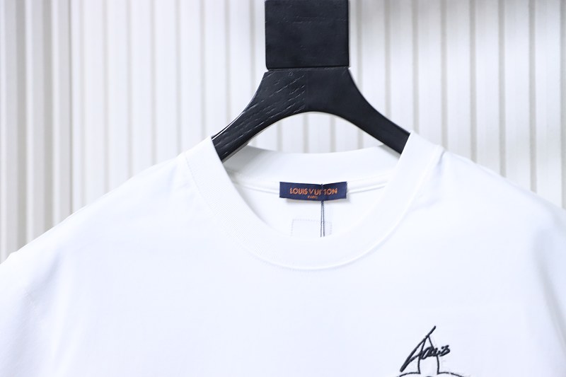 LOUIS VUITTON 26SS Graffiti Embroidery Crew Neck Black Short Sleeve T-Shirt