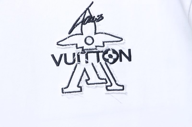 LOUIS VUITTON 26SS Graffiti Embroidery Crew Neck Black Short Sleeve T-Shirt