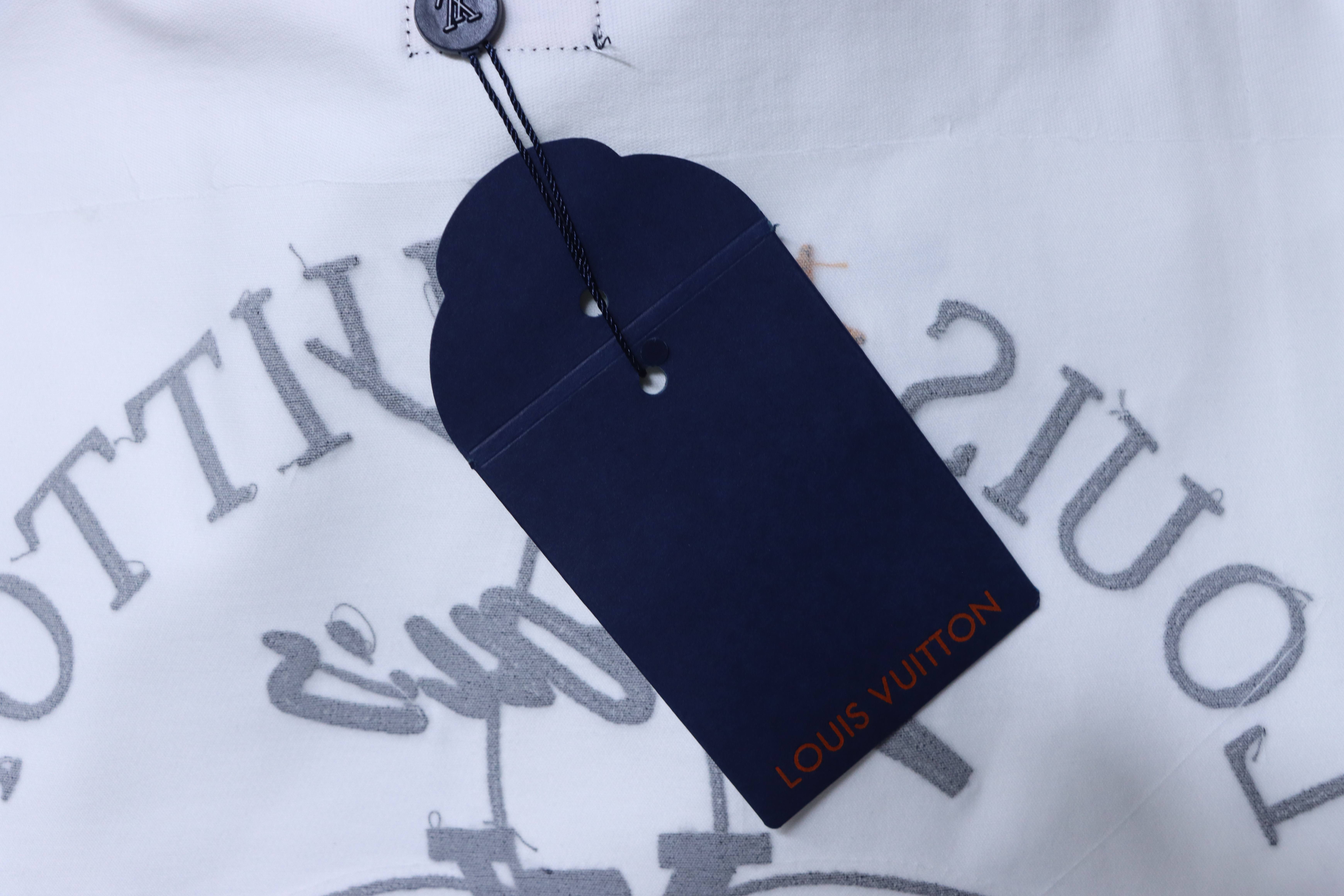 LOUIS VUITTON 26SS Graffiti Embroidery Crew Neck Black Short Sleeve T-Shirt