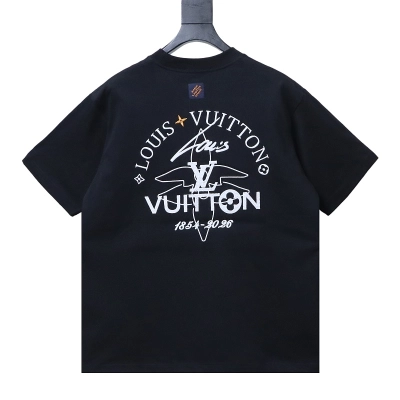 LOUIS VUITTON 26SS Graffiti Embroidery Crew Neck White Short Sleeve T-Shirt 01