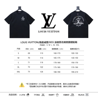 LOUIS VUITTON 26SS Graffiti Embroidery Crew Neck White Short Sleeve T-Shirt 02