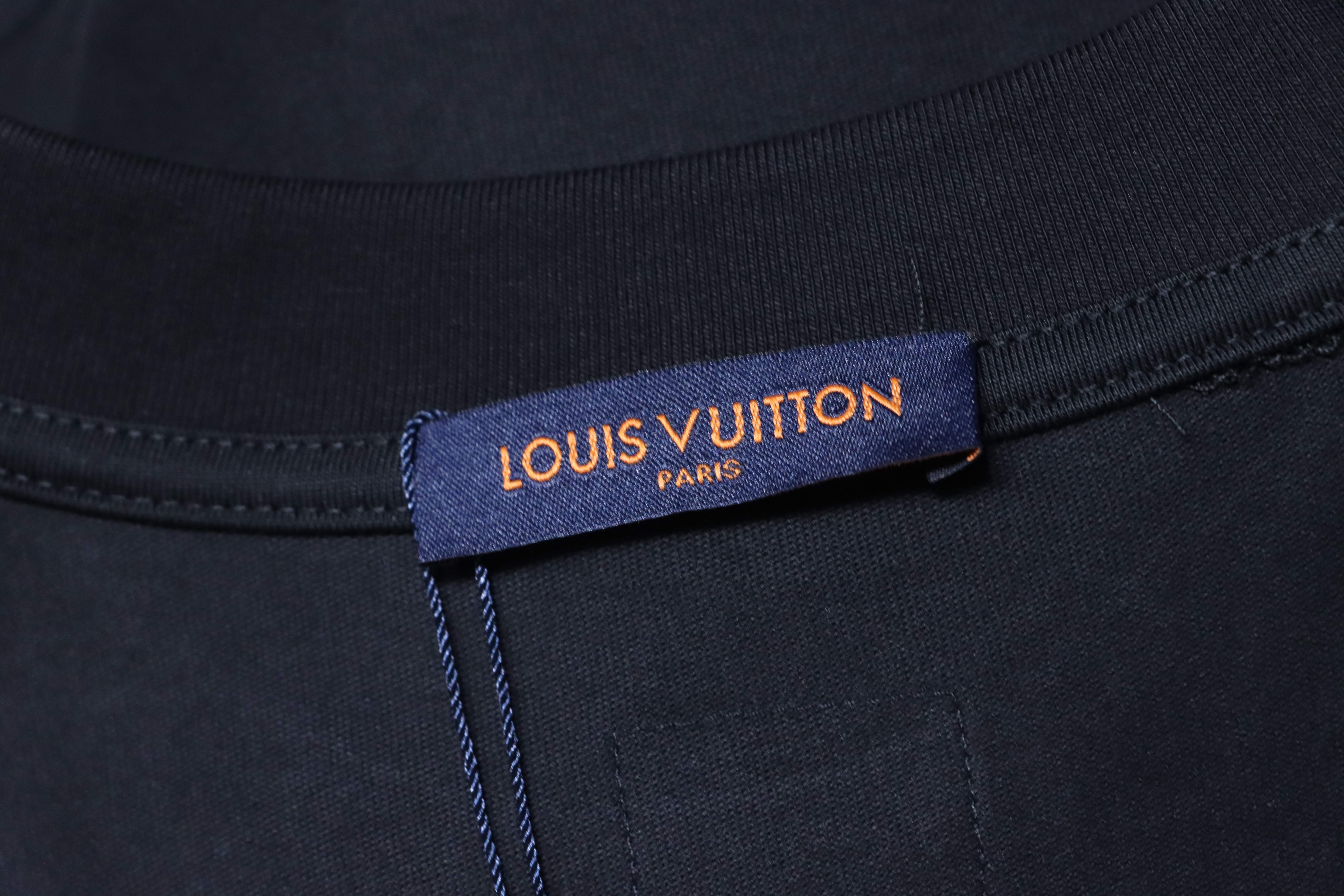 LOUIS VUITTON 26SS Graffiti Embroidery Crew Neck White Short Sleeve T-Shirt