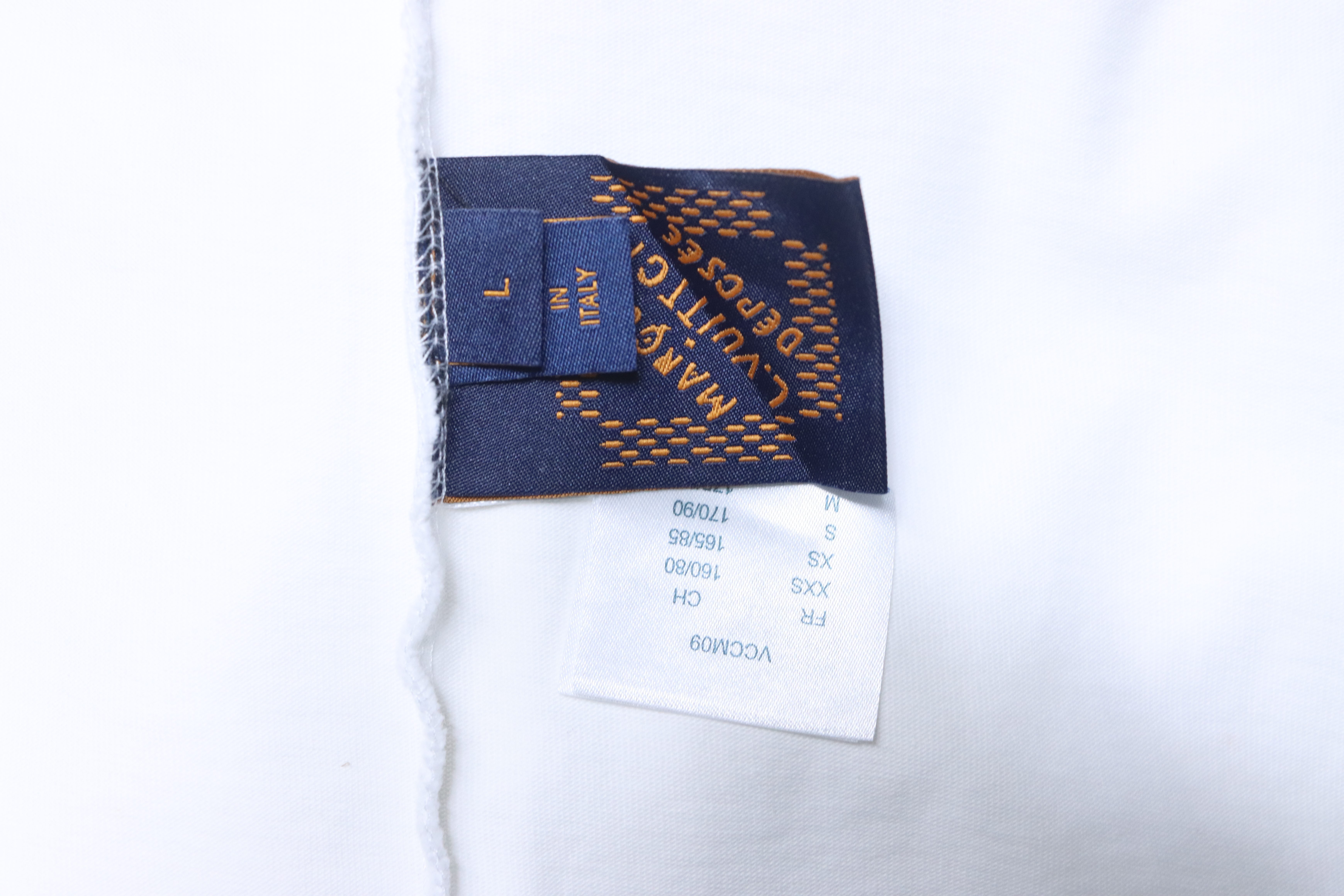 LOUIS VUITTON 26SS Letter Embroidery Black Short Sleeve T-Shirt