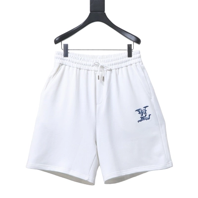 LOUIS VUITTON 26SS Letter Embroidery Logo Black Blue Shorts 01