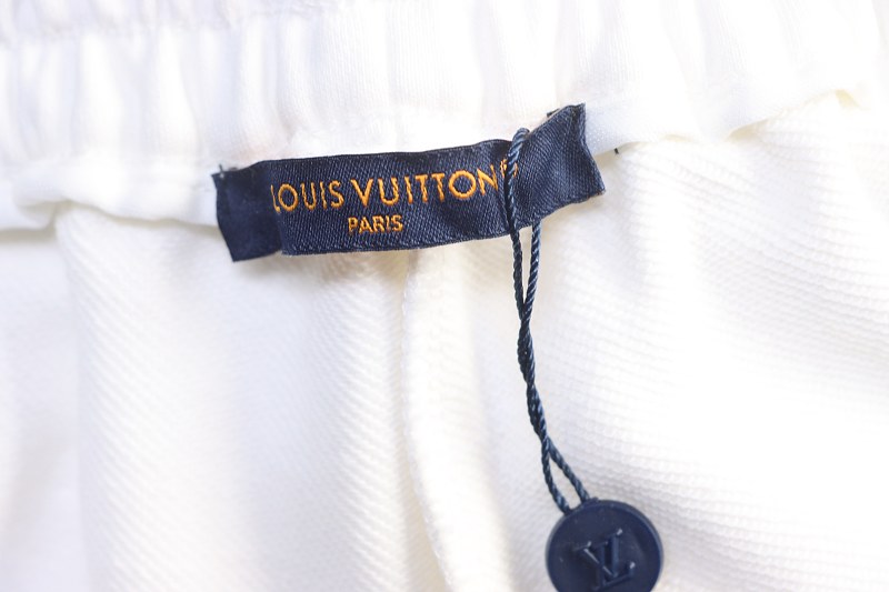 LOUIS VUITTON 26SS Letter Embroidery Logo Black Blue Shorts
